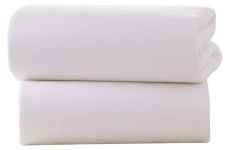CLAIR DE LUNE Cot Bed Fitted Sheets White